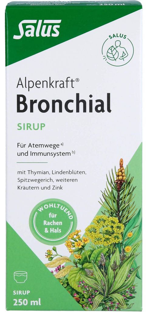 Salus Alpenkraft Bronchial Sirup für Atemwege und Produktbild 