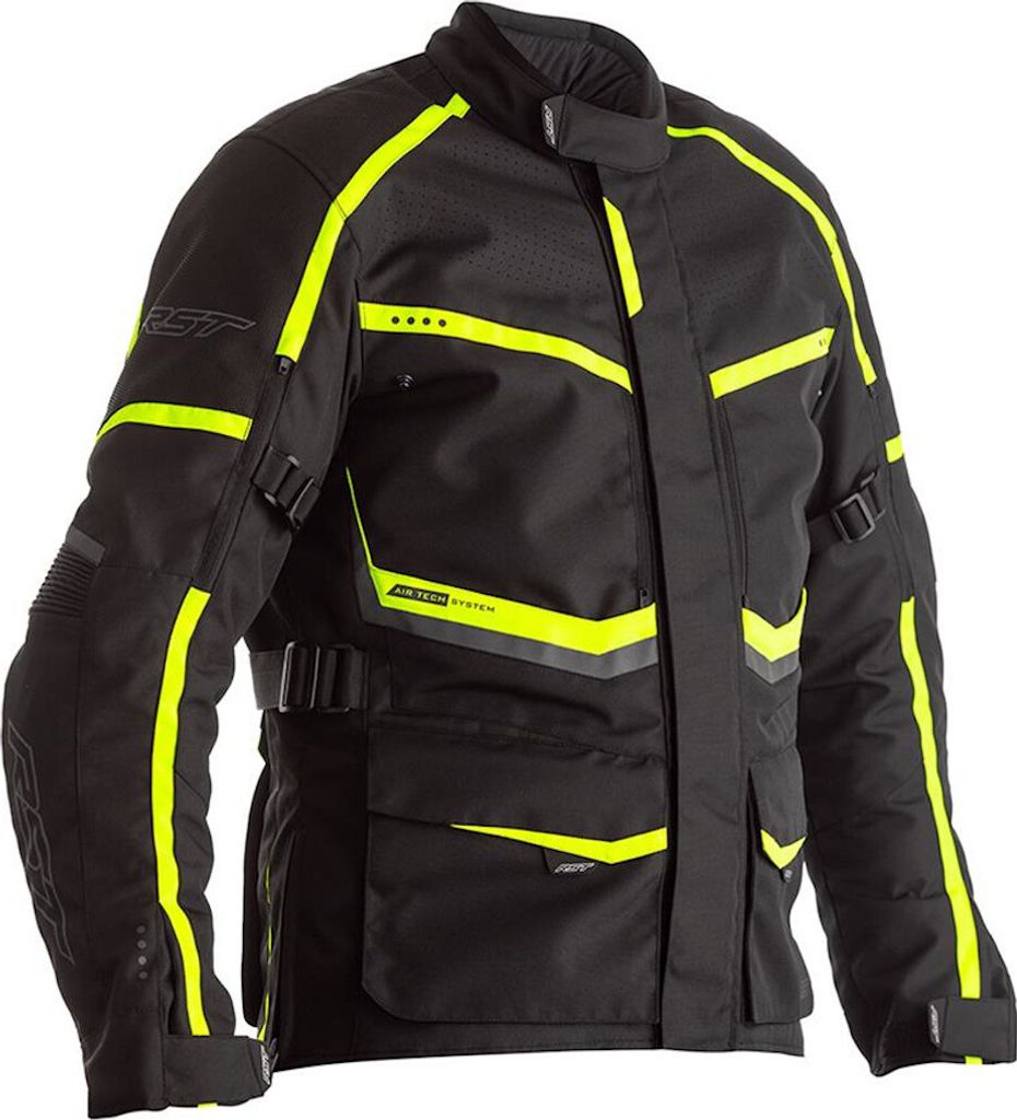 RST Maverick Damen Motorrad Textiljacke, schwarz/neon, 2XL
