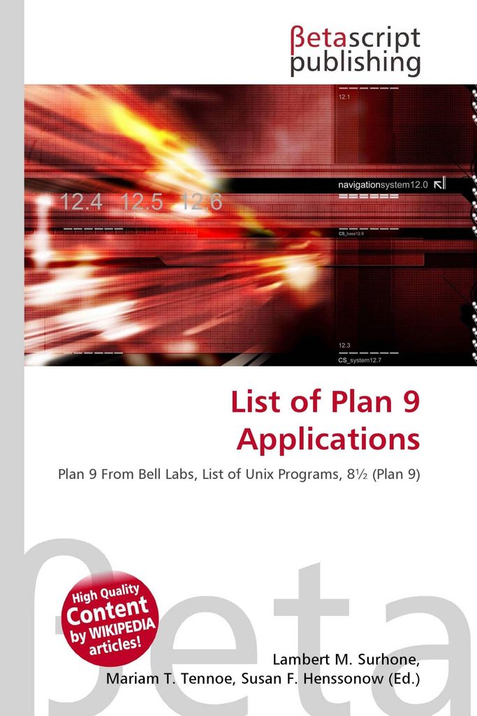 List of Plan 9 Applications