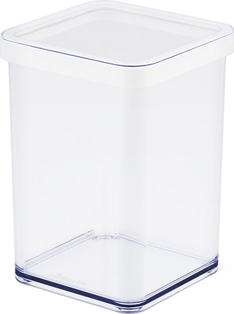 Premium Dose quadr. 1 l LOFT, Farbe:Transparent / Weiß Produktbild 
