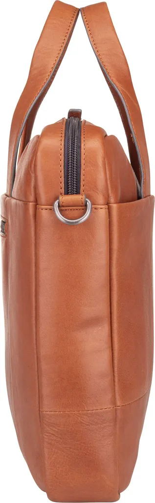 Mallette de Travail Zippée en Cuir Véritable avec Compartiment Unique - 9