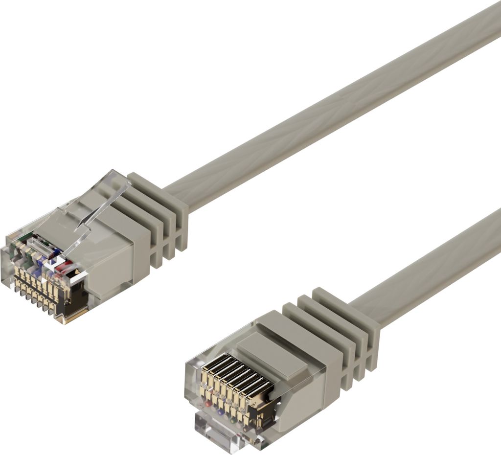 Patchkabel-Flachkabel U/UTP cat. 6 slim 0,25m