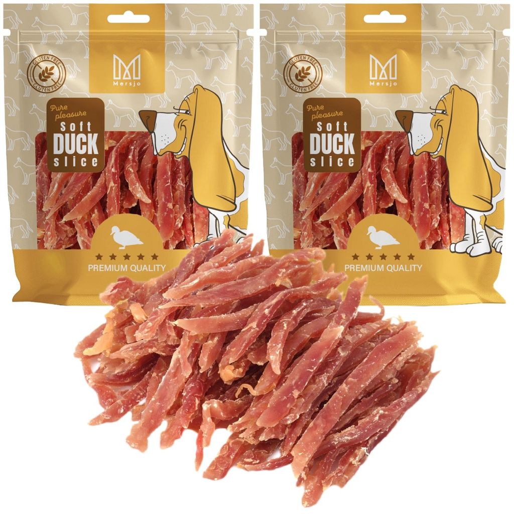 Mersjo : lamelles de canard tendres, 2 x 500 g - Friandises Image du produit 