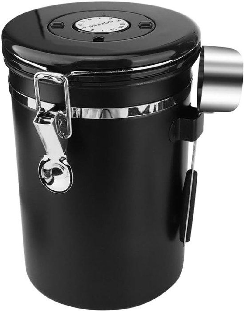 Dichter Kaffeebehälter 1,8l schwarz Edelstahl