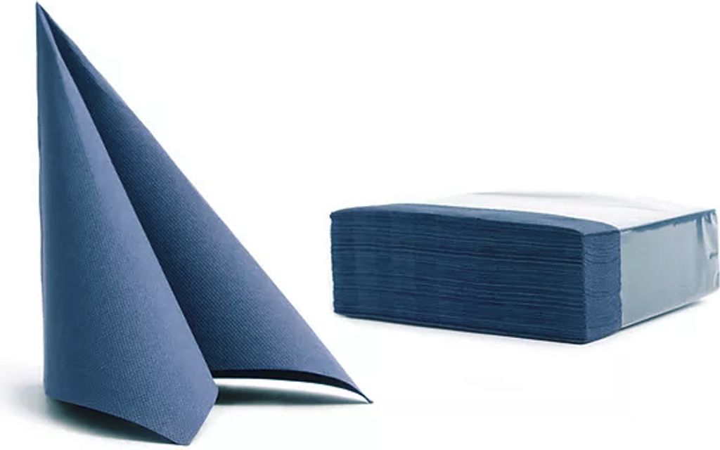 50 Servietten Softpoint 38x38cm blau