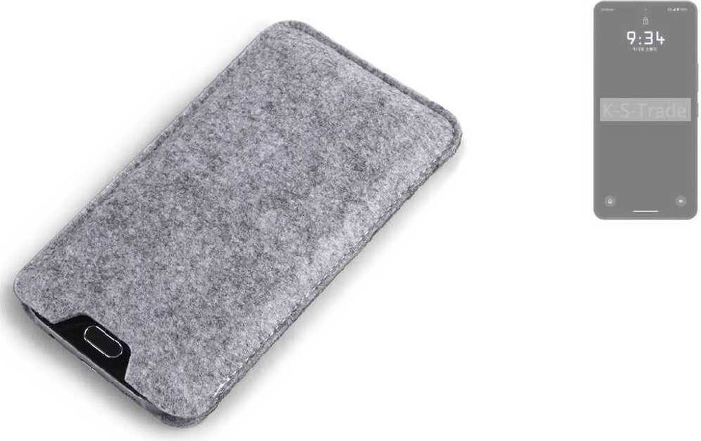 K-S-Trade Filz Handyhülle kompatibel mit Leica Leitz Phone 3 Schutzhülle Filztasche Filz Tasche Case Sleeve Handy Hülle Filzhülle grau