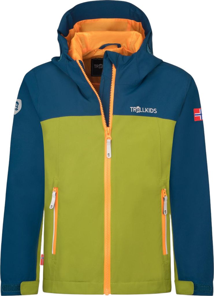 TROLLKIDS Telemark wasserdichte Kinder Outdoor Jacke grün 152