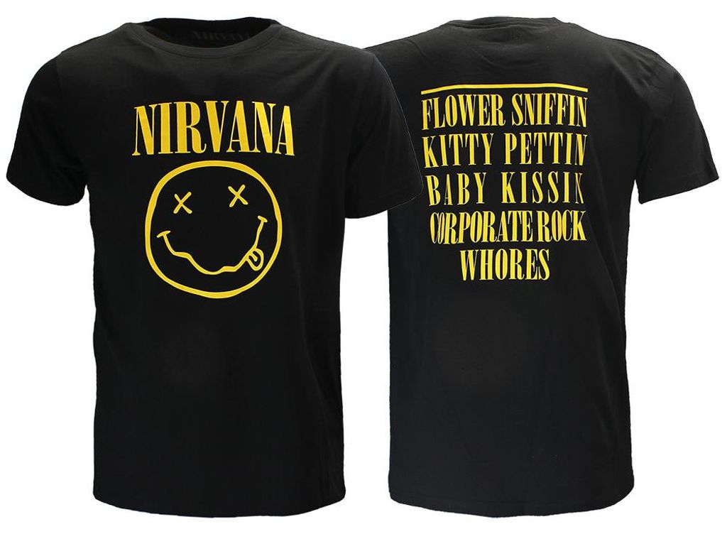 Nirvana Flower Sniffin T-Shirt – Offizielles Merchandise - L