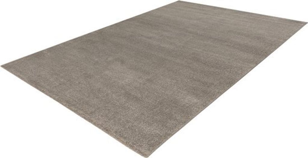 Lalee Trendy Uni- niedriger Flor- Teppich- Samt- Samtoptik- Produktbild 