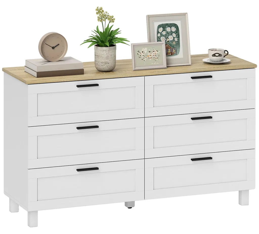 Meuble de salon blanc au design minimaliste avec structure bois robuste