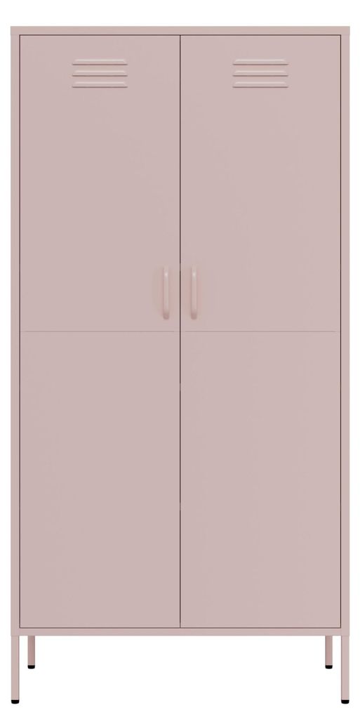 Lendo Online Armoire Vestiaire 90x50x180 cm Métal Rose Image du produit 