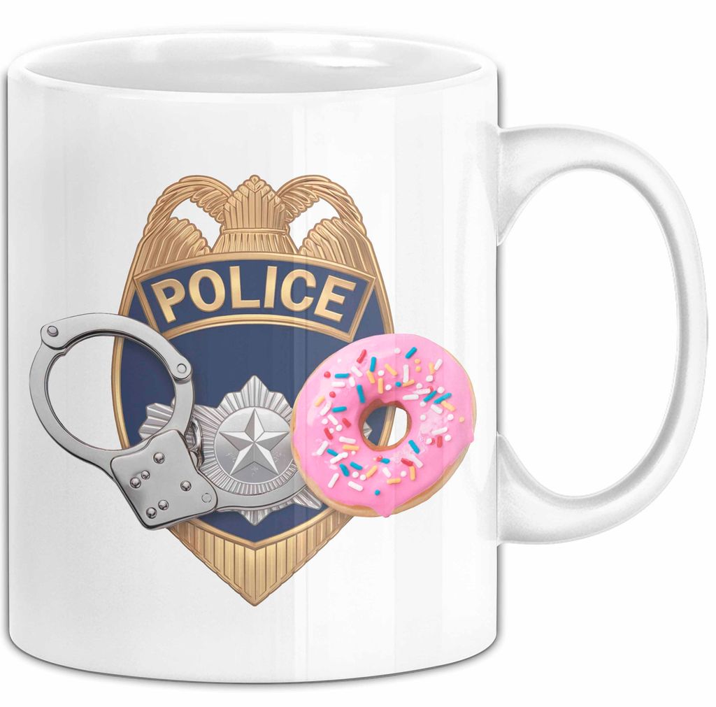 Polizist Tasse Geschenkidee Held der Strafverfolgung Geschenkidee Lustig (Weiß)