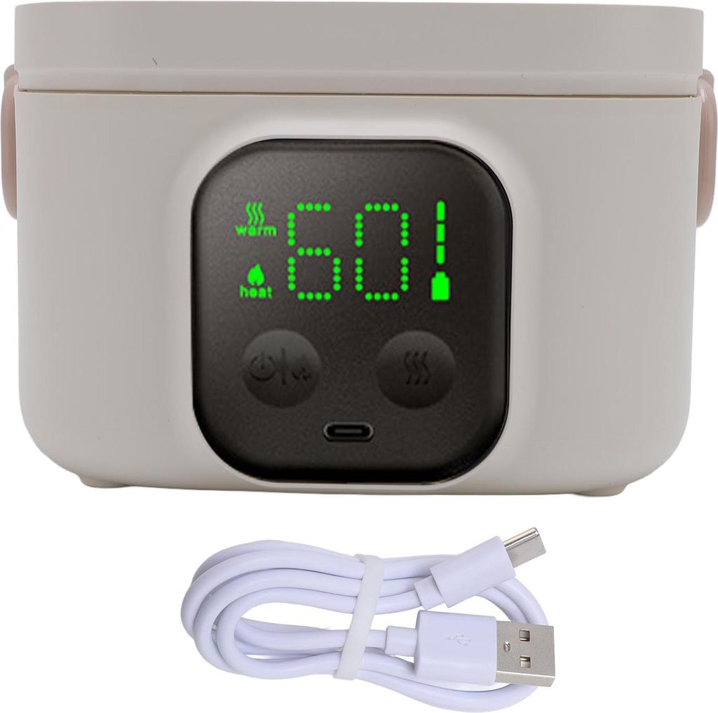 Intelligente Schüssel mit konstanter Temperatur, 500 ml, 7 Gänge, Timer, schnelle Erwärmung, isolierter elektrischer Lunchbehälter aus Edelstahl