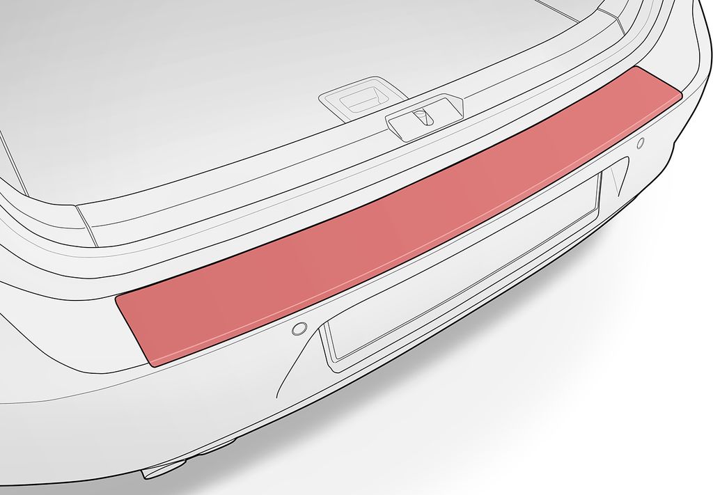 Ladekantenschutz Folie Lackschutzfolie passend für Seat Leon 3 5F Limo 2013-2020, Farbe:Transparent