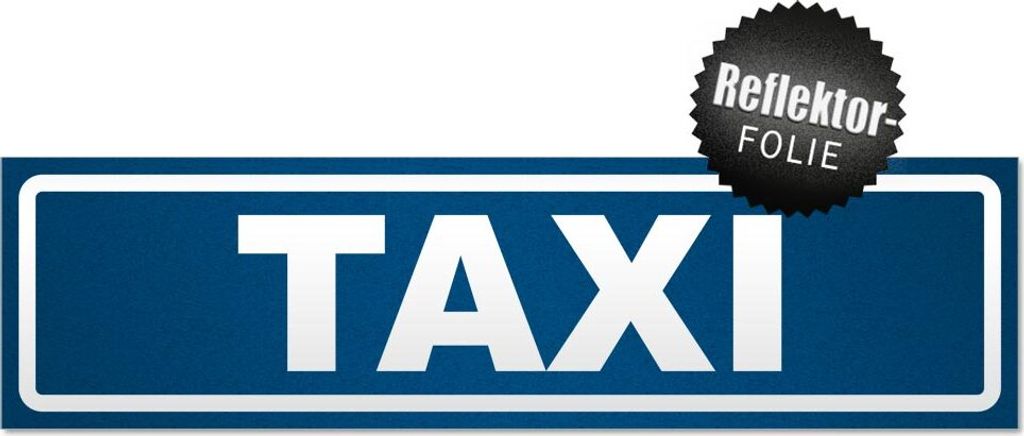 Taxi invertiert Magnetschild Schild magnetisch
