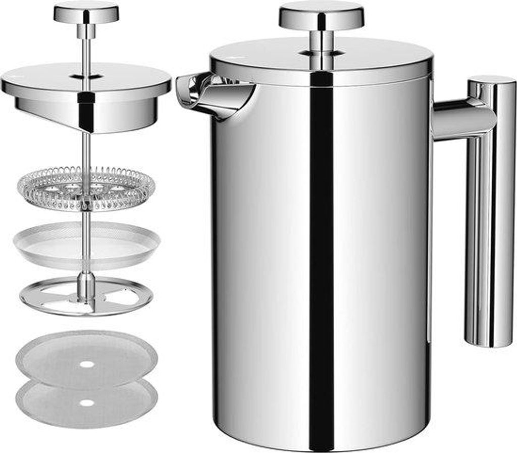 Französischer Kaffeebereiter 0,65L Edelstahl Doppelwandig