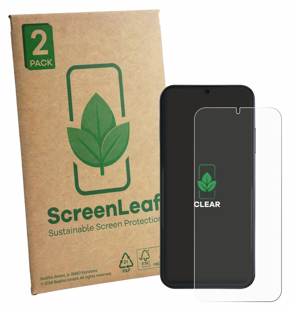 2x ScreenLeaf Schutzfolie für Fossibot S7 nachhaltiger Displayschutz Display Schutz Folie Klar Transparent