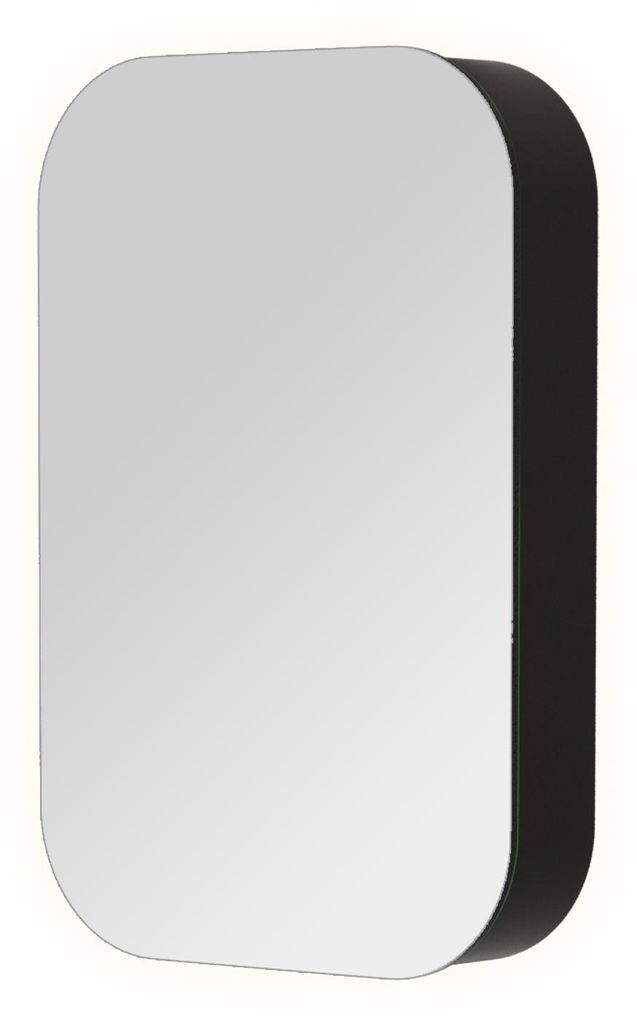 LED Spiegelschrank 40x60 cm, Alukorpus schwarz matt, 2 Produktbild 
