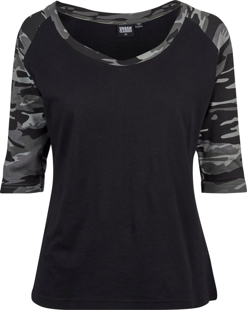 Urban Classics Ladies - 3/4 RAGLAN Longsleeve schwarz - XS