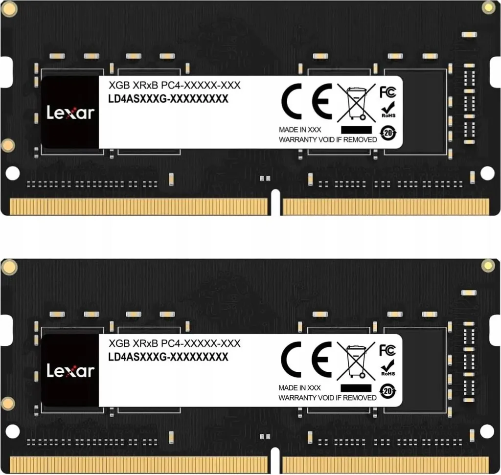 Kit Mémoire PC Portable DDR4 16 Go 3200 MHz SODIMM Lexar Haute Performance