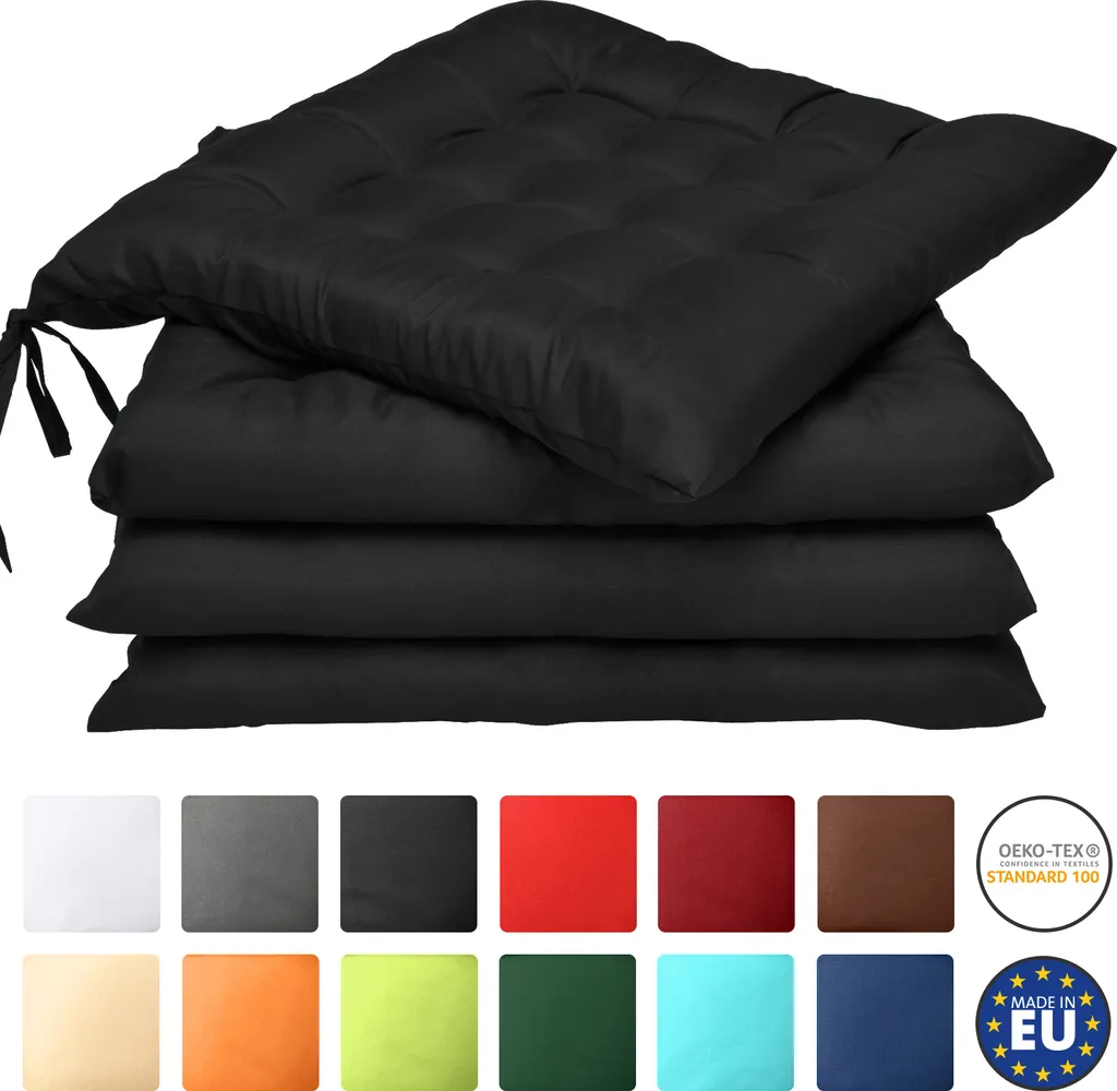 Offerta Set 4 Cuscini Lea - Imbottitura 5cm per Sedie e Pavimento