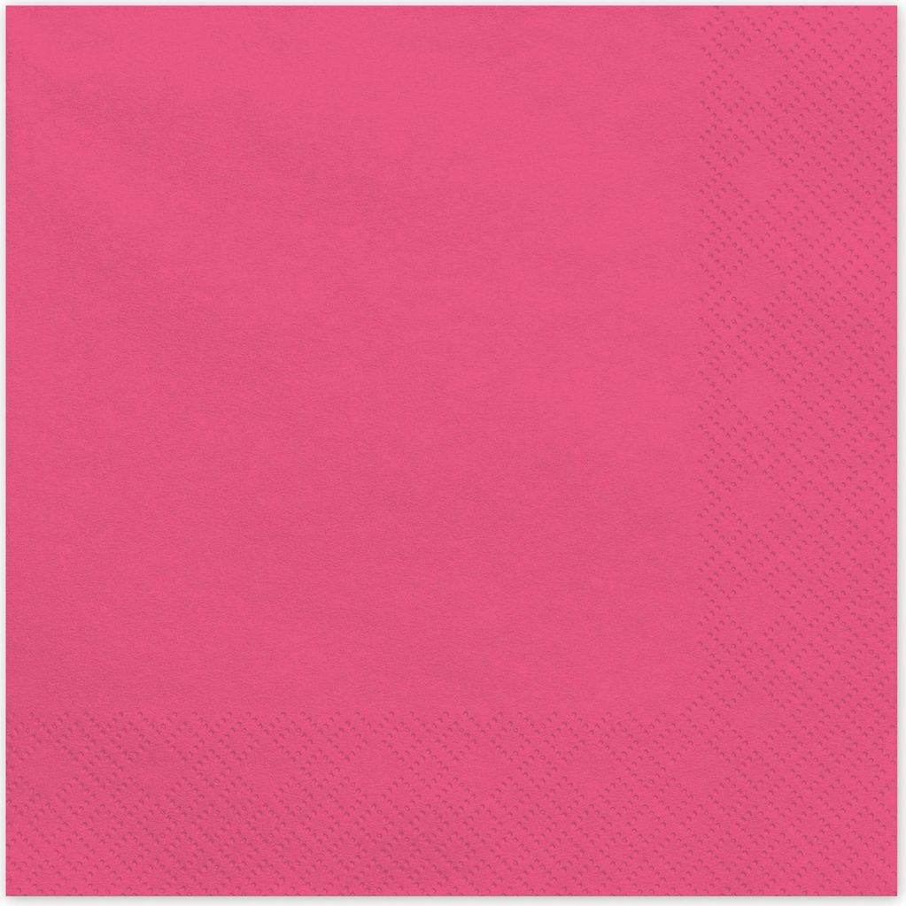 Servietten Uni 20Stk./33x33cm | Pink Produktbild 