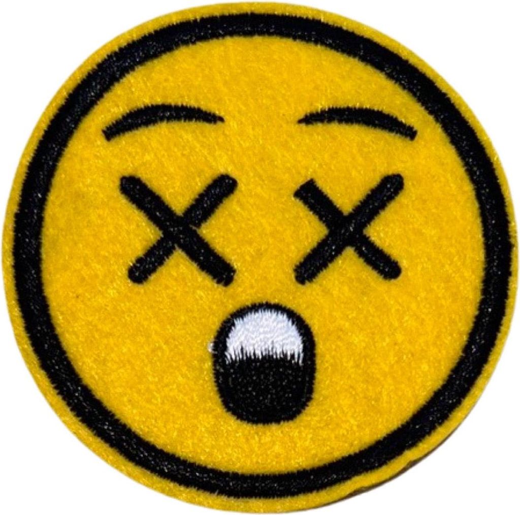 Emoji Smiley Ooh No Emotion Emblem-Aufnäher zum Aufbügeln
