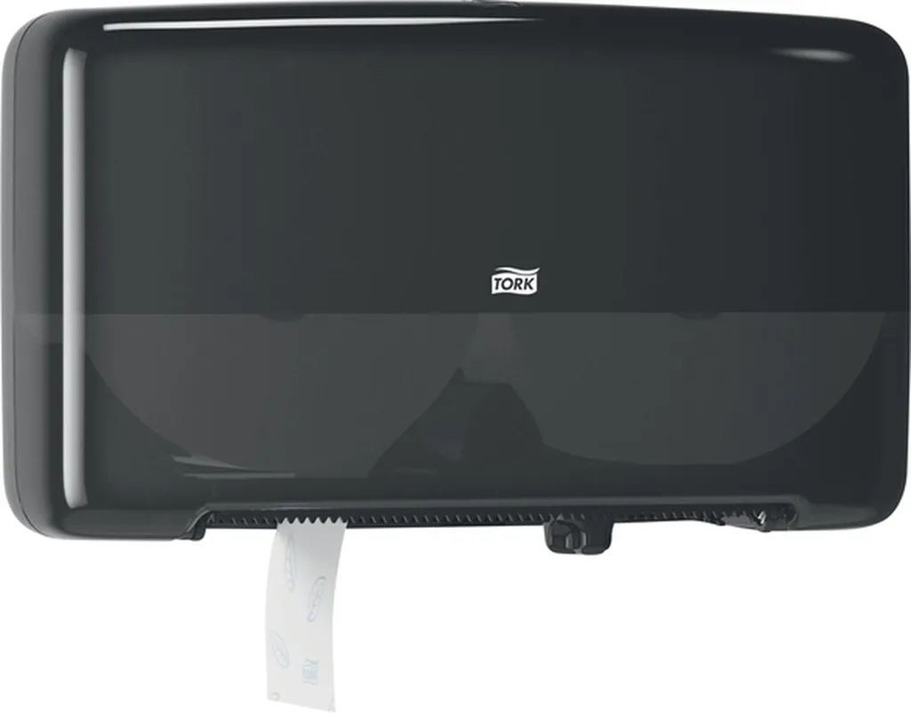 Distributeur papier T2 Elevation noir - Haute capacité double rouleau - 6