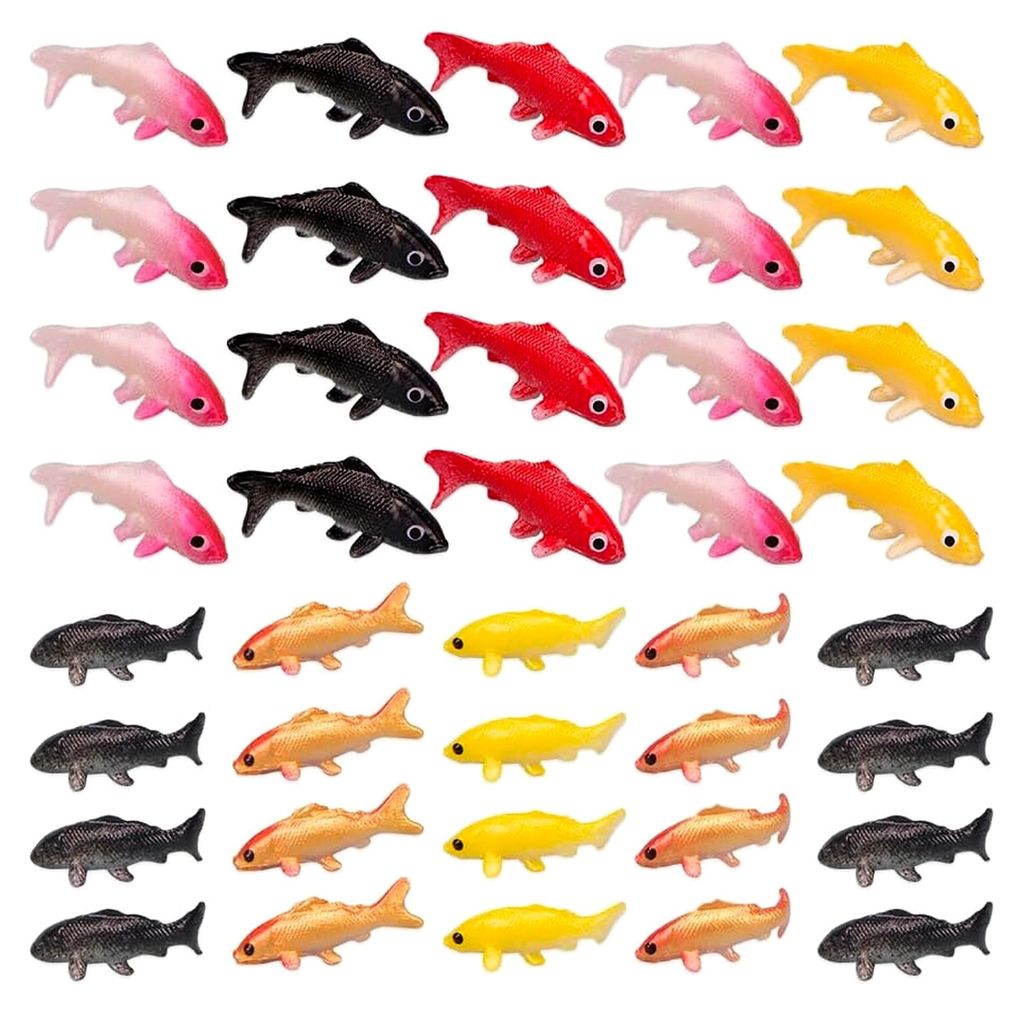 40 Stück Künstliche Fische für Teich - Set mit Miniatur Koi- und Goldfischfiguren für Mini-Aquarium-Dekoration, DIY Schaustücke, Geschenke und...