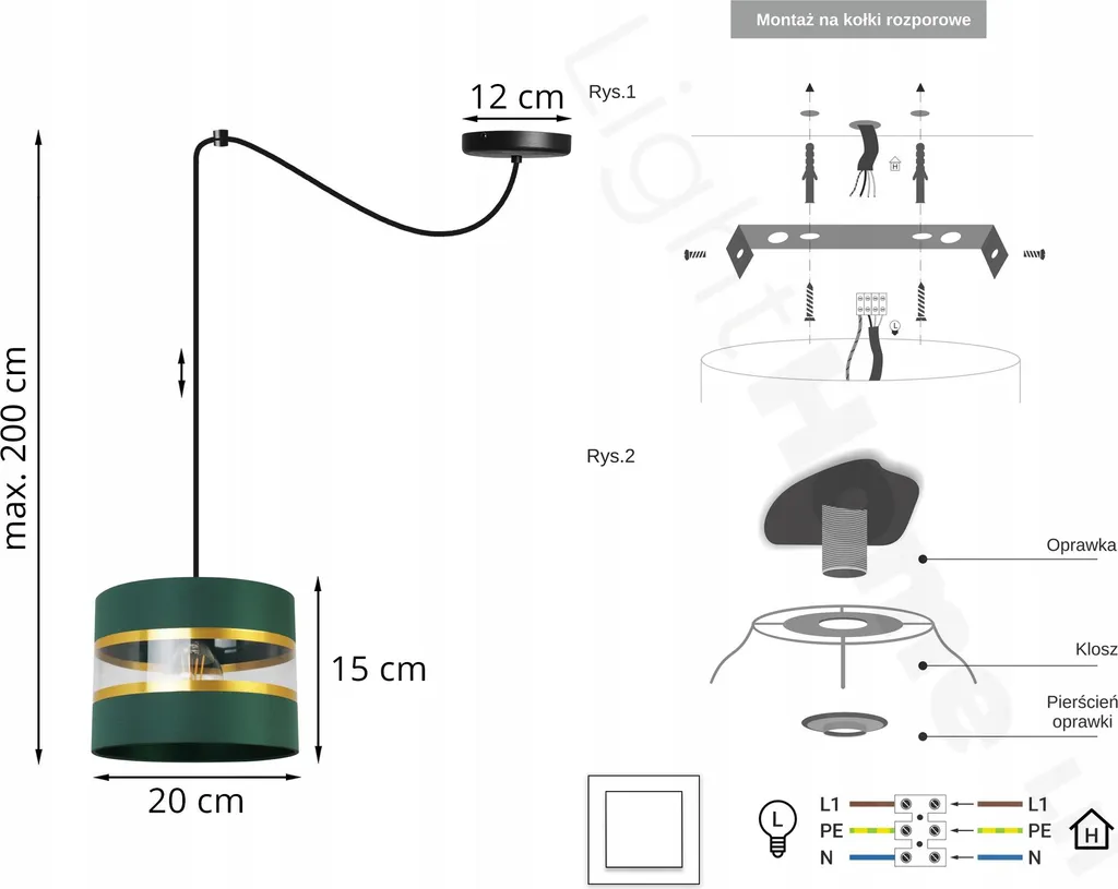 Plafoniera Tessuto Moderna E27 | Lampadario Sospensione Versatile - 8