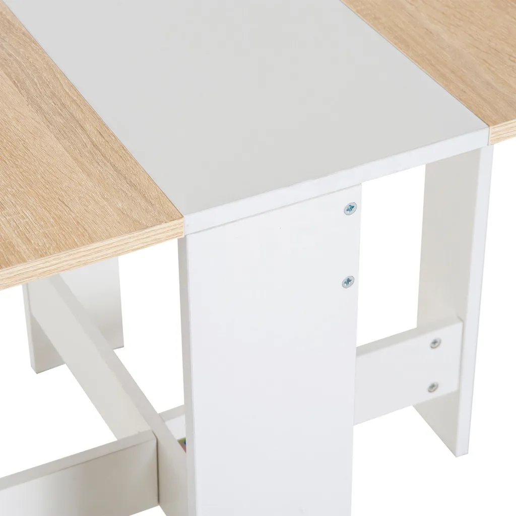 Table à Manger Pliante Gain de Place 103 cm Design Scandinave Bois - 8