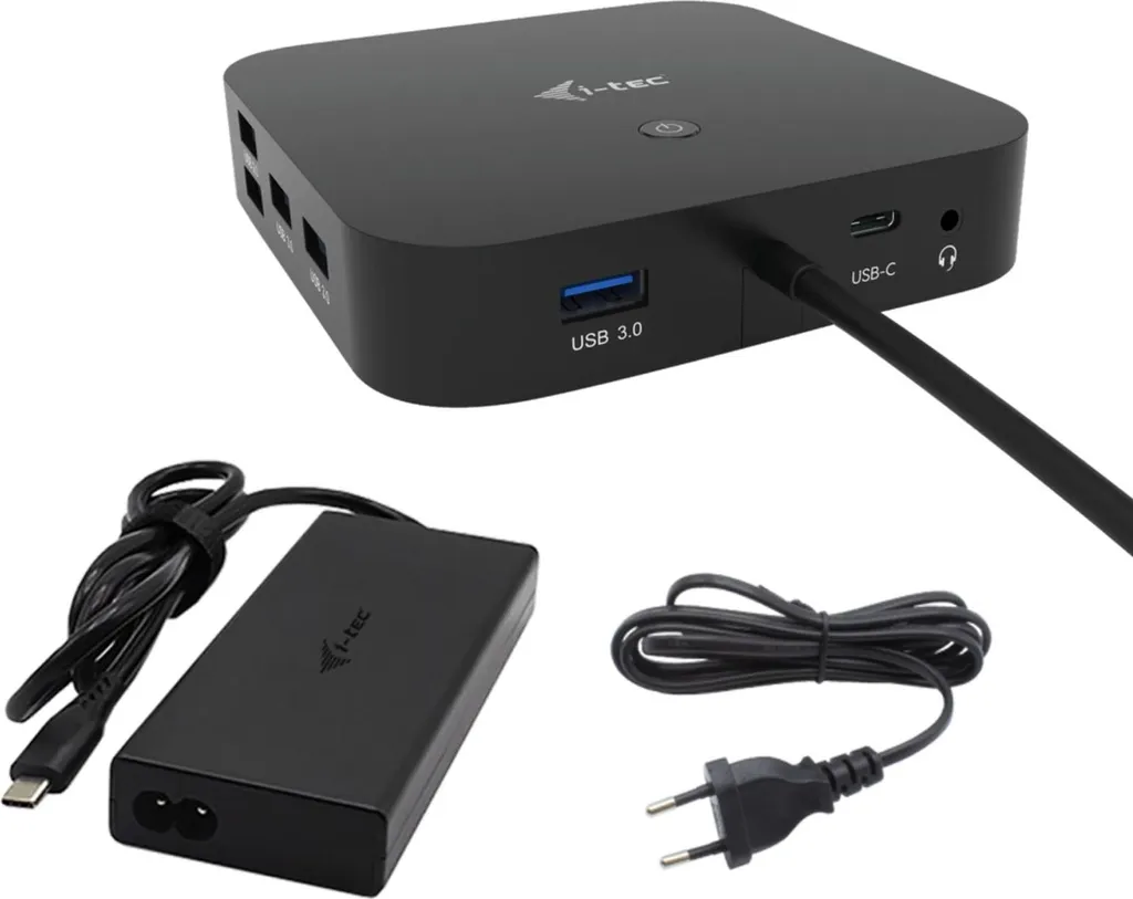 Docking Station USB-C Double Ecran 4K avec Chargeur Universel 100W i-tec