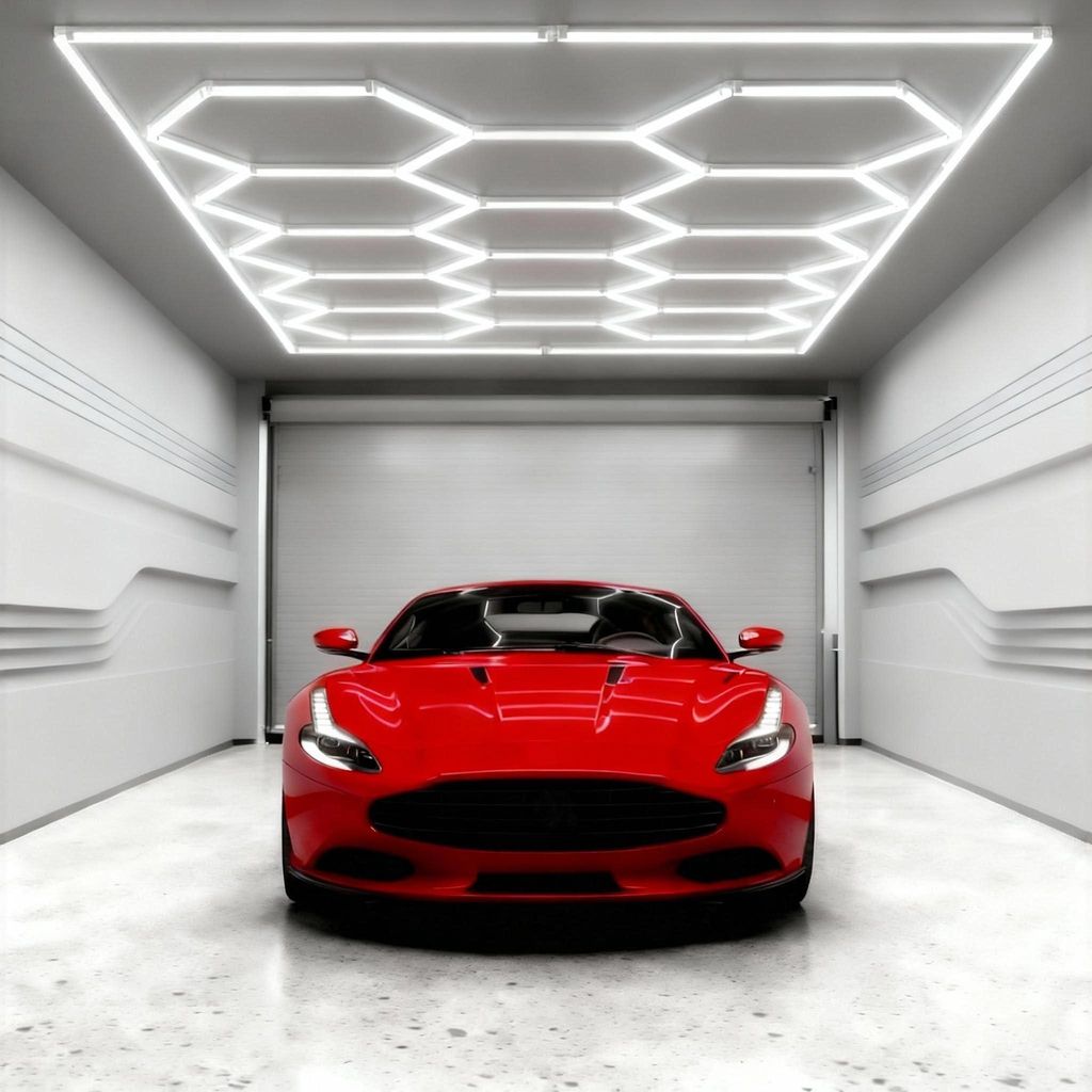 FIVMEN Plafonnier LED hexagonal,14 Hexs éclairage de garage Image du produit 