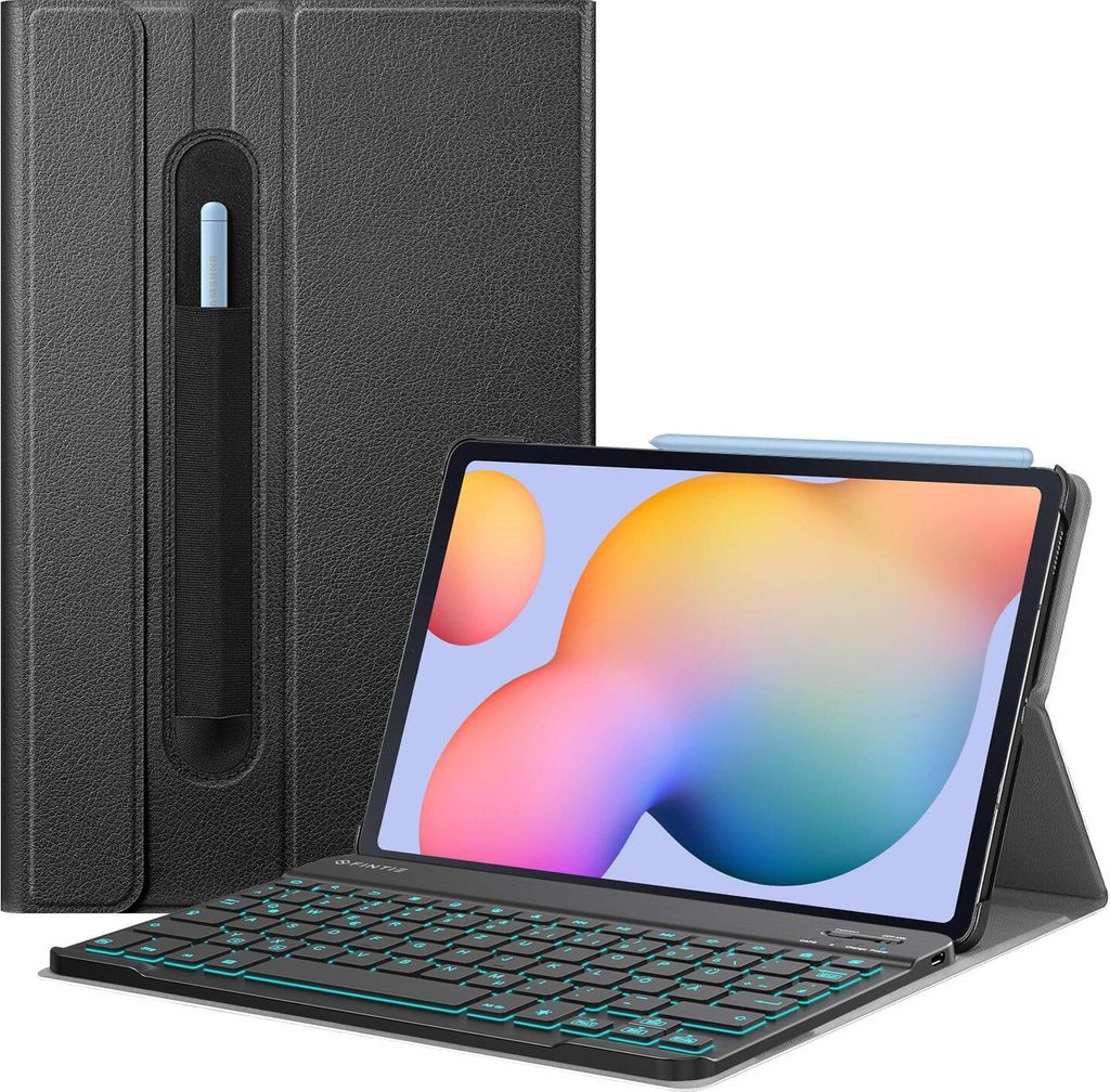 Fintie Beleuchtete Tastatur Hülle für Samsung Galaxy Tab S6 Lite 10,4 Zoll 2022/2020 SM-P610/P613/P615/P619 - Hintergrundbeleuchtung Abnehmbarer ...