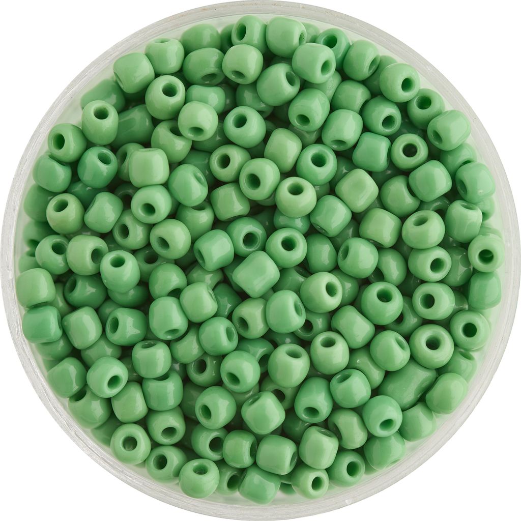 Opake Grüne Glasperlen Ø 2.5 mm mit seidenmattem Glanz für Produktbild 