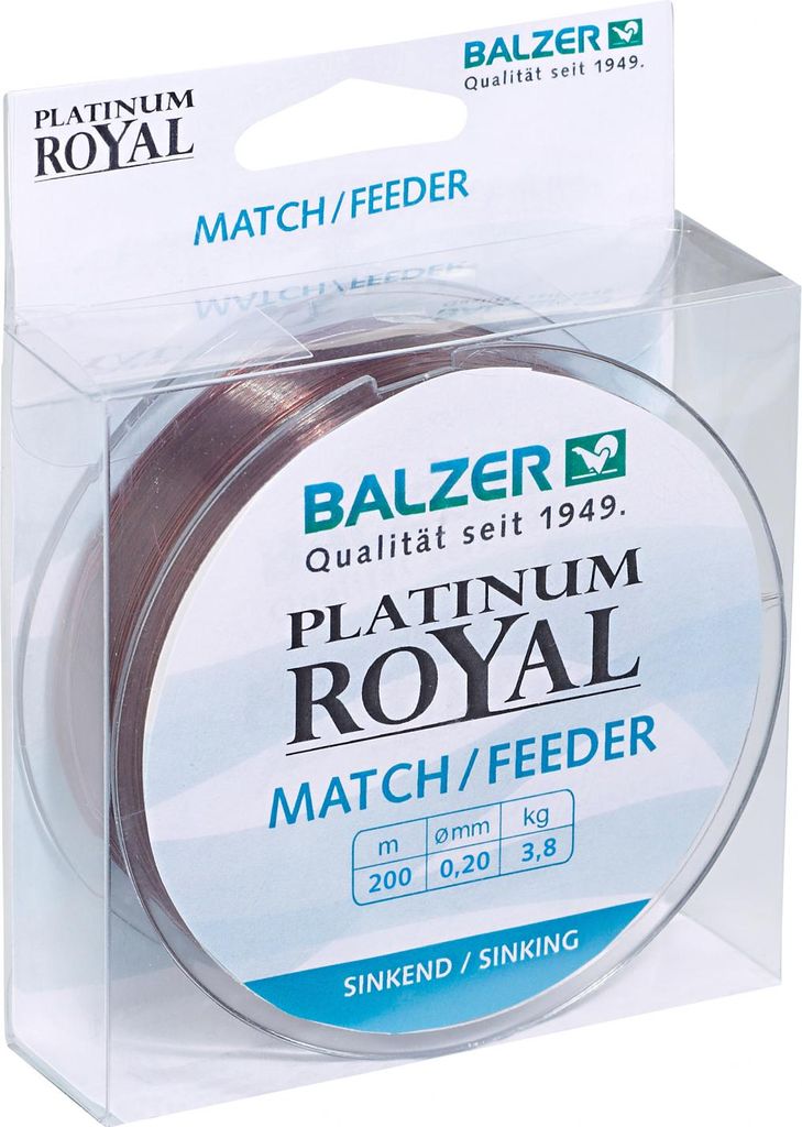 Balzer Angelschnur Platinum Royal Match / Feeder (platin, 200 m) Ø mm: 0,22