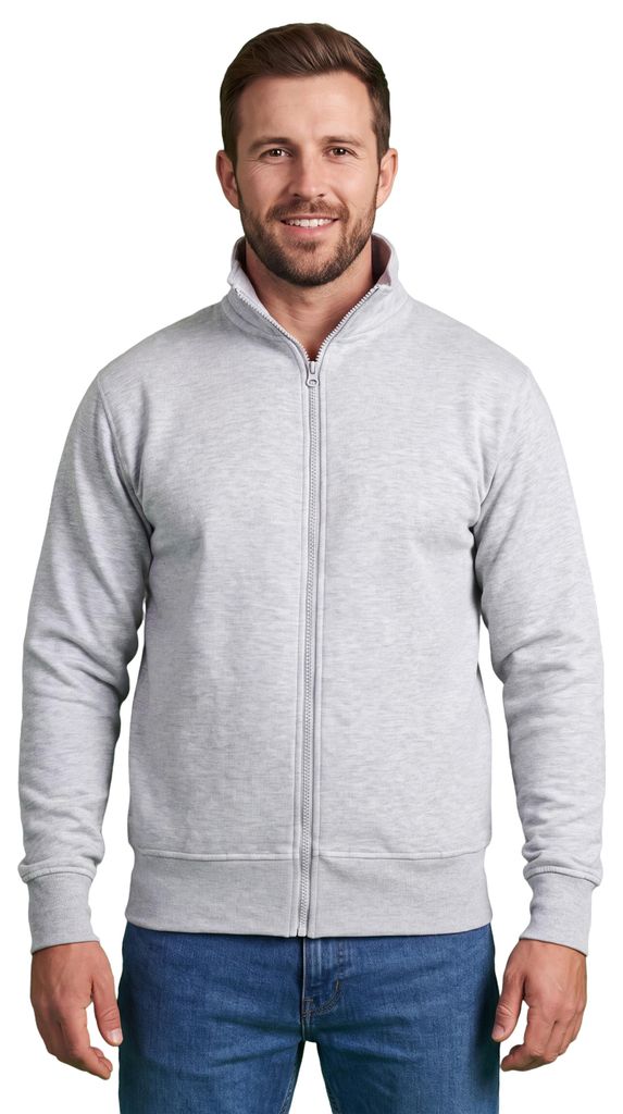Mivaro Herren Sweatjacke Zipper Basic ohne Kapuze – Produktbild 