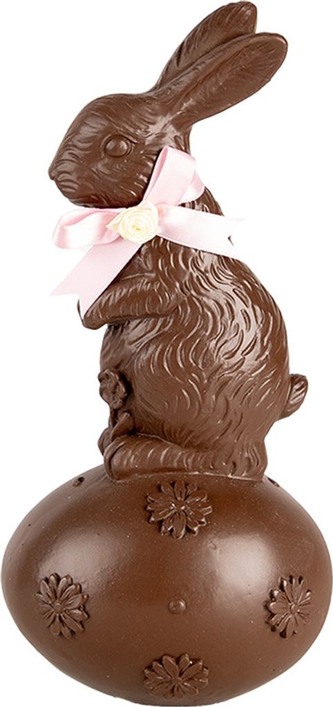 Clayre & Eef Dekorationsfigur Kaninchen 12x10x25 cm Braun Kunststoff