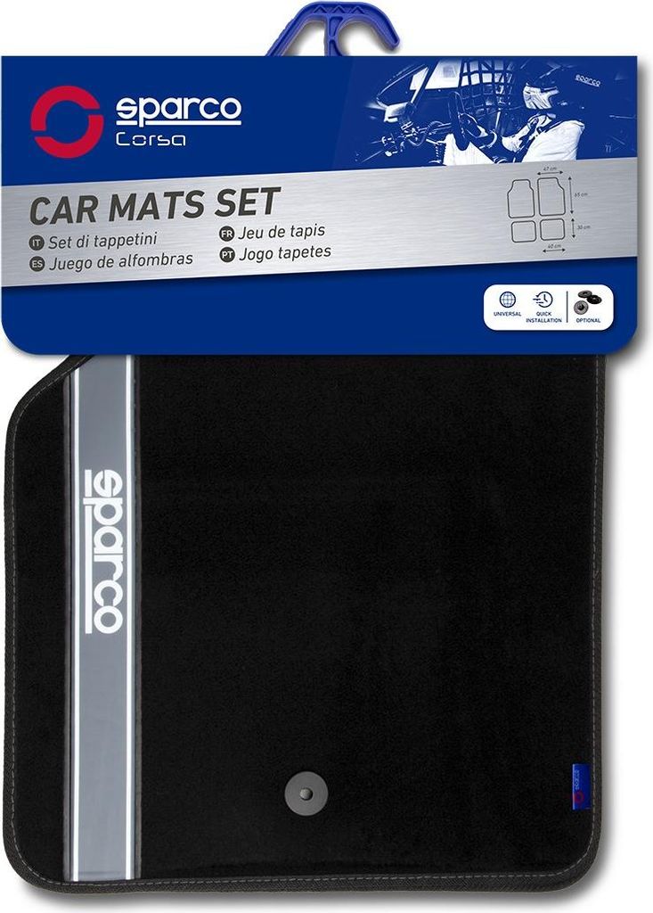 SPARCO Universal-Fußmatten 03763BAR Vorne und Hinten Produktbild 