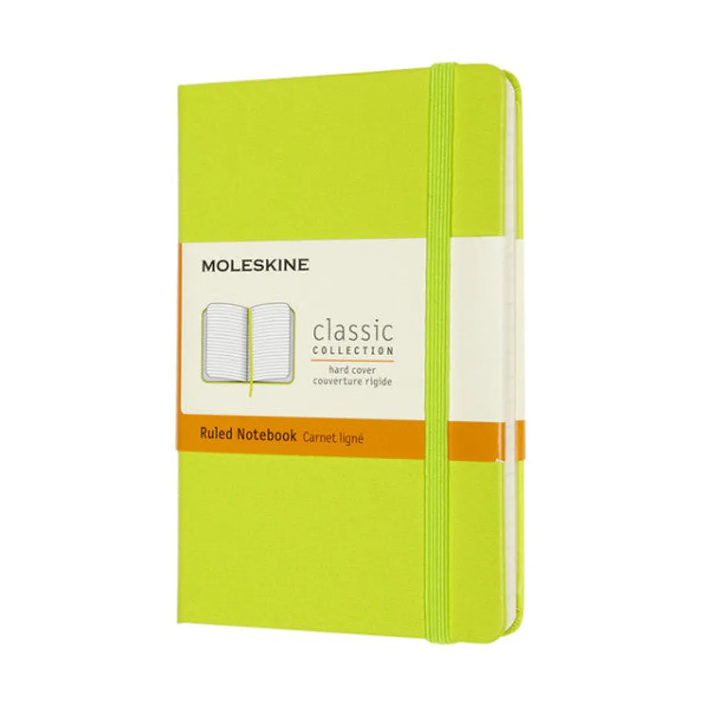 Carnet Moleskine Ligné Vert Lime Pocket A6 avec Papier Ivoire 70g