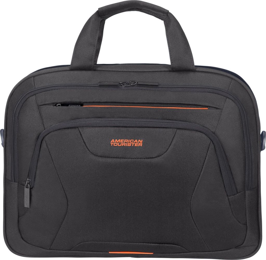 American Tourister At Work Laptop Bag 15.6 Black/Orange Weichgepäck 88529-1070