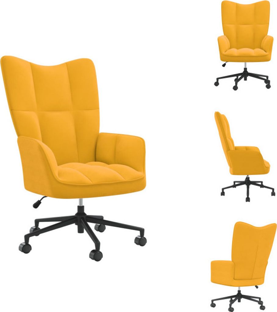 vidaXL Relaxsessel Senfgelb Samt - Sessel