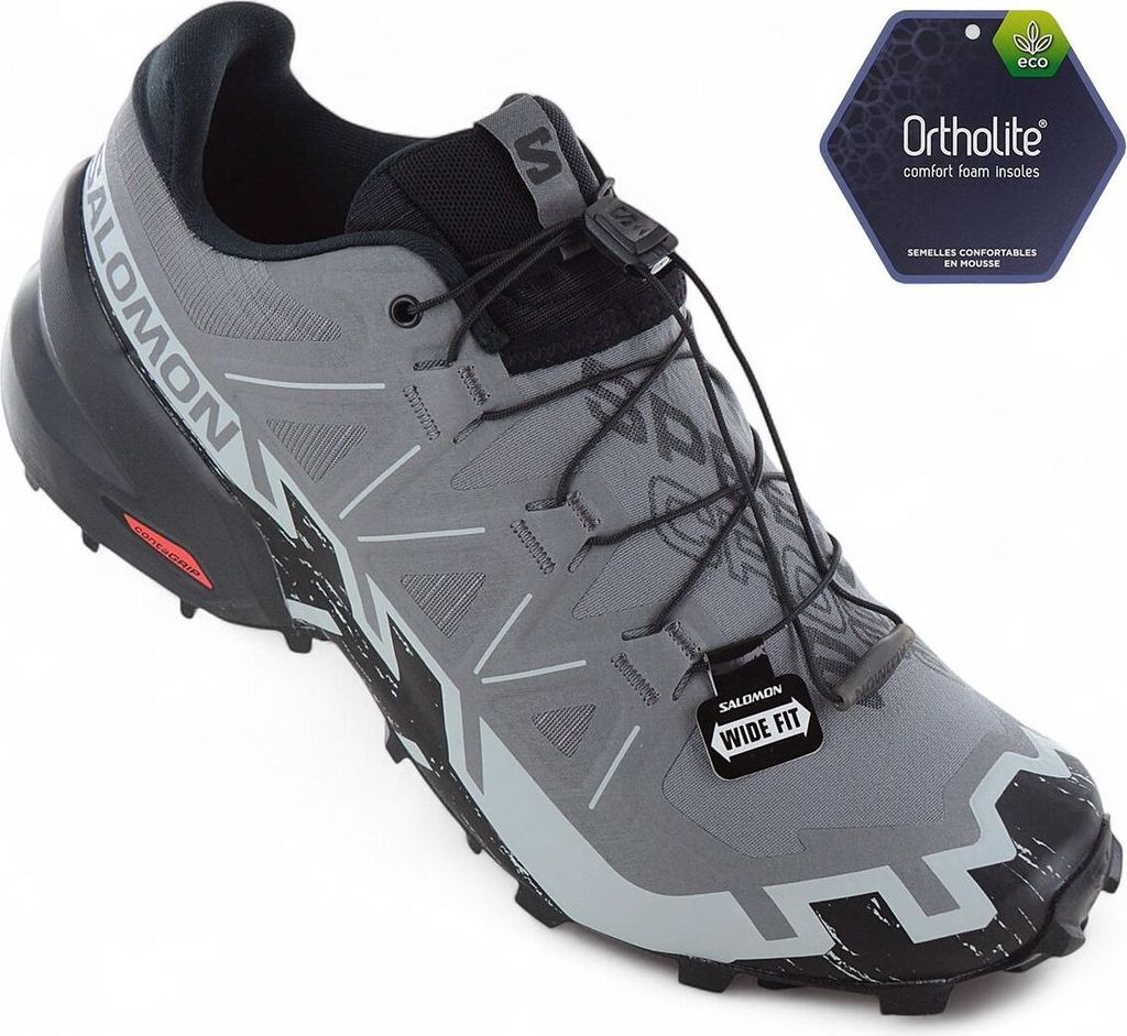 Salomon Speedcross 6 WIDE - Herren Trail-Running Schuhe Laufschuhe Grau 417441 , EU 47 1/3 UK 12