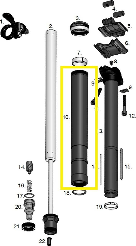 Crankbrothers Highline 1.0 Body 2-Keyway Körper, 31.6mm, 100mm
