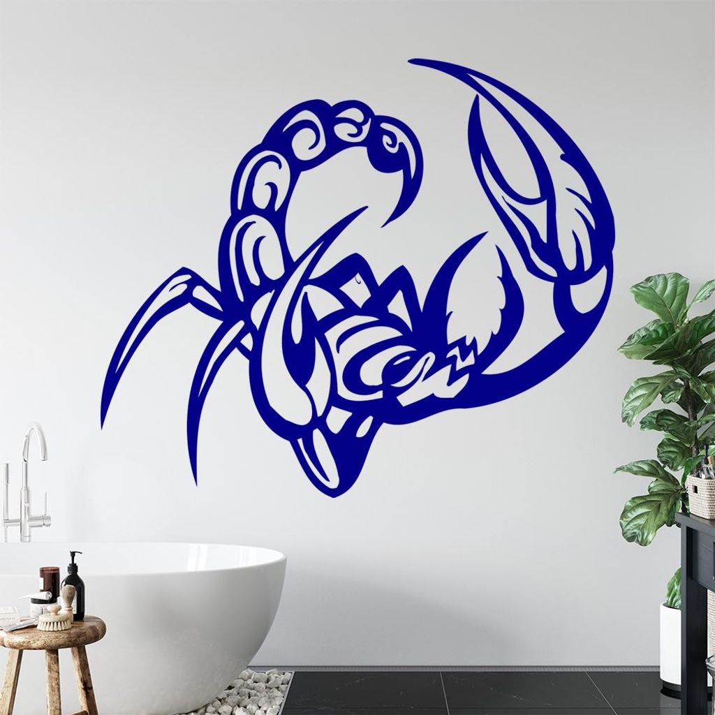 Skorpion Wandtattoo in 6 Größen - Wandaufkleber Wall Sticker - Dekoration, Küche, Wohnzimmer, Schlafzimmer, Badezimmer