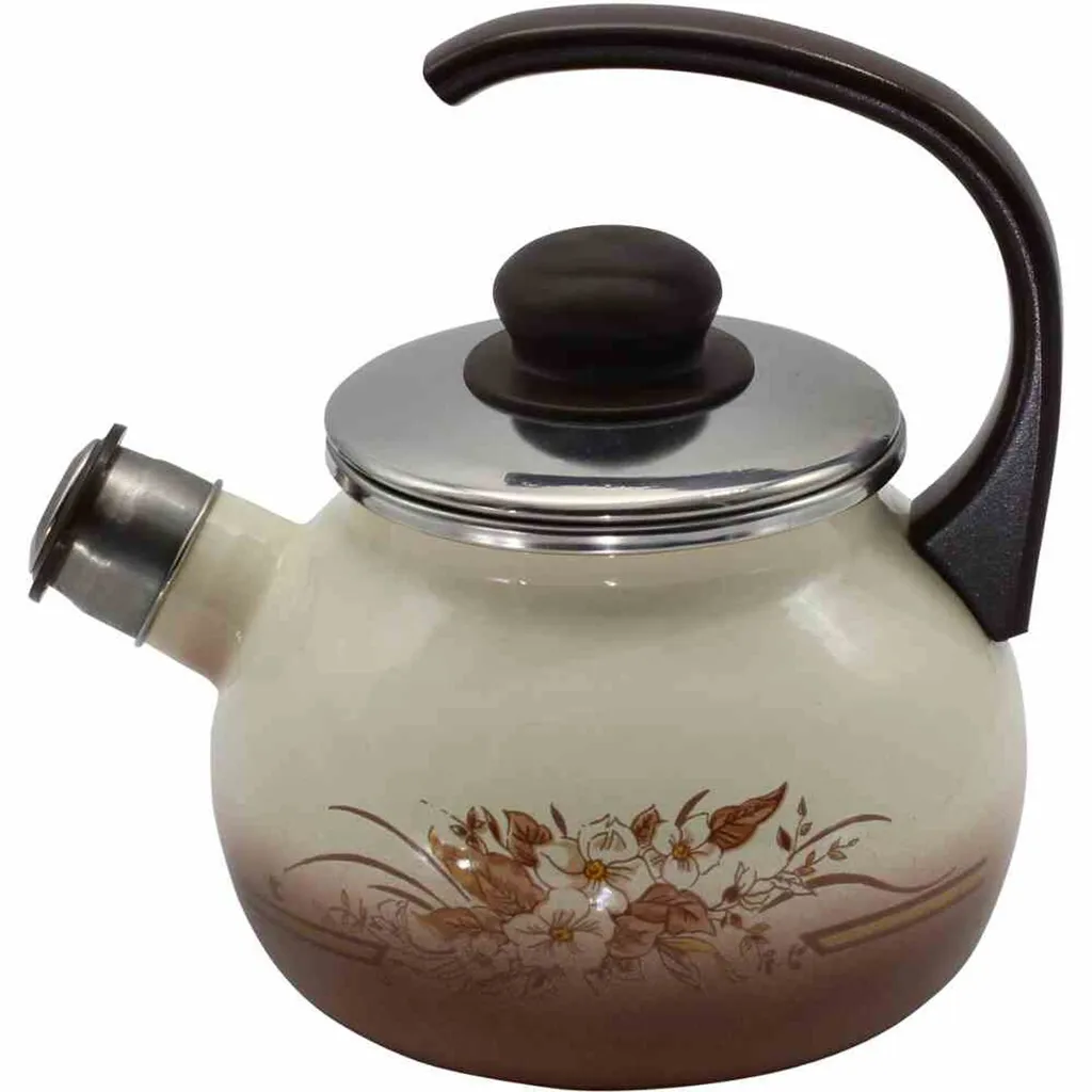 Krüger 180-183000 Bouilloire à sifflet émaillée 2,0L décor Automne