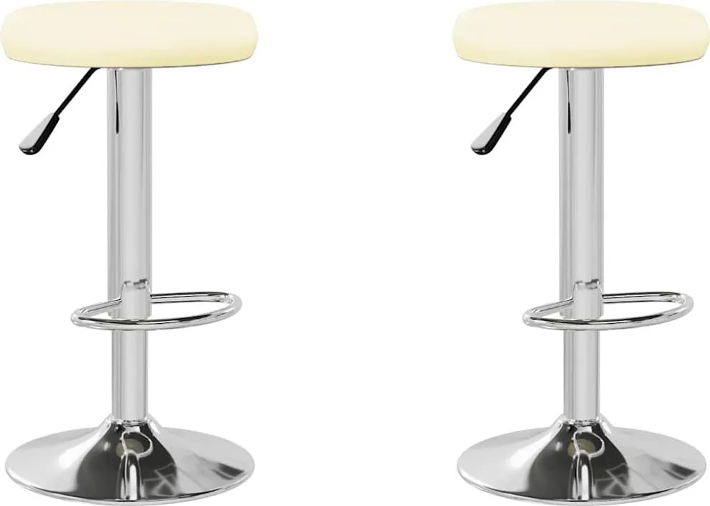 vidaXL Sgabelli Bar Similpelle Crema 2 pz | Struttura in Acciaio Cromato