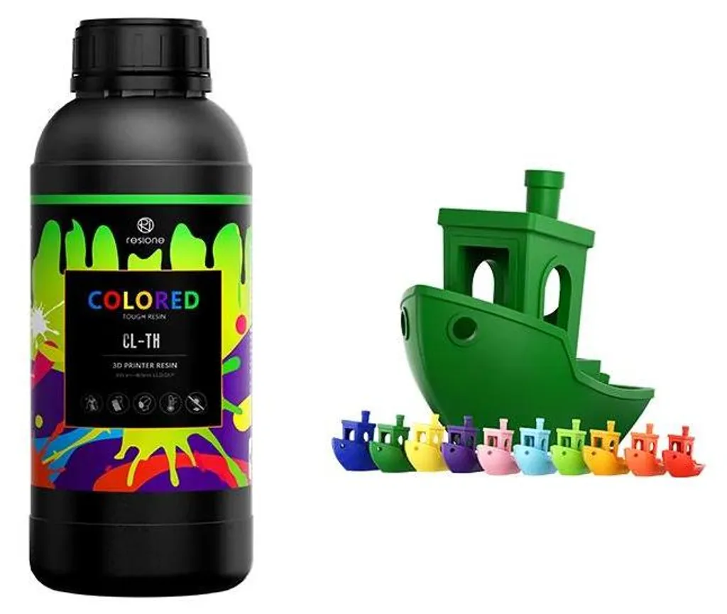 Résine 3D Dure Haute Performance, Couleur Vert Forêt Vive, Bouteille 1kg