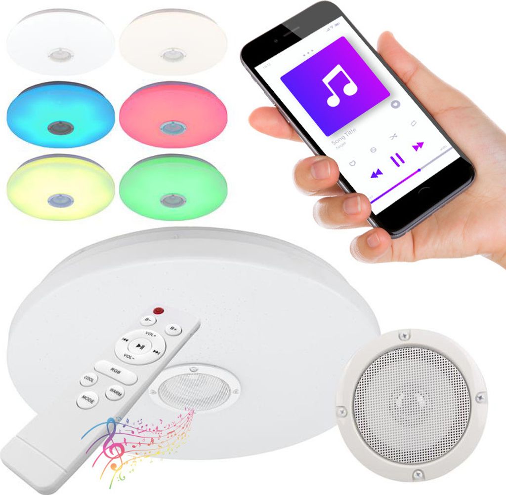 MasterLED RGB stropné svetlo s Bluetooth reproduktorom 40 Obrázok produktu 