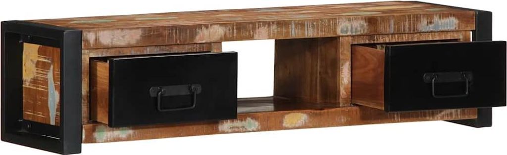 vidaXL TV-Schrank 100x30x25 cm Massivholz Altholz